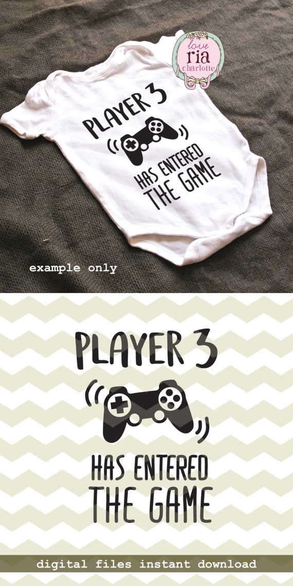 Funny saying video game gamer new baby newborn fun digital