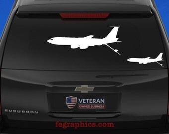 KC-135 Stratotanker Boom Down - Side View 1 - Vinyl Decal / Sticker