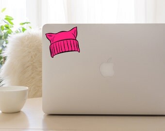 Pussy Hat Decal Pussy Power Sticker Feminist Feminism Pink Cat Hat Nasty Woman Bad Hombre Anti Trump Protest Sticker Pink pussyhat project