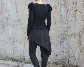 Women's Pants, Pants/Skirt, Drop Crotch Pants, Harem Pants, Fashion pants, Extravagant Pants, Casual Pants, Wrap Pants by CARAMELfs P14417
