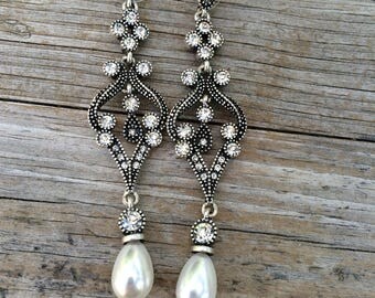 Elen Henderson Crystal Disc Chandelier Earrings