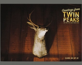 Twin Peaks Gold Box Postcard Card # 28 of 61 Deer Head Trophy