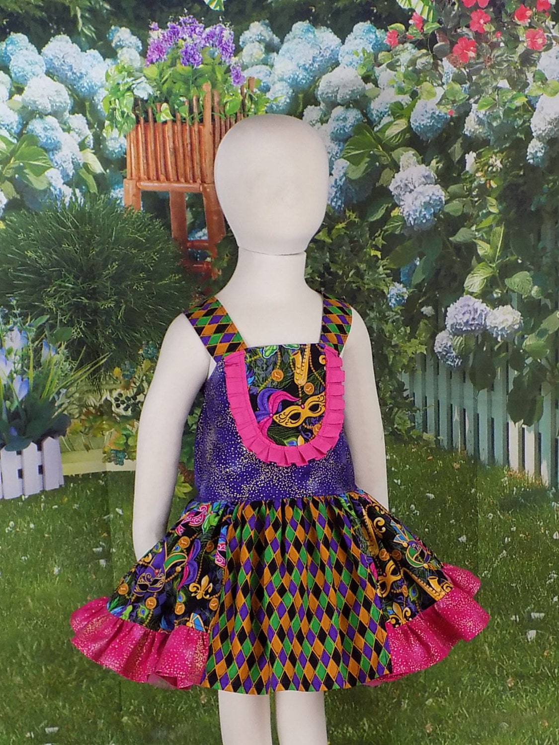 Girl MARDI GRAS Dress Toddler Masks Carnival Teen