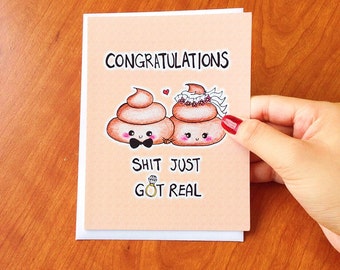 Funny Wedding card congratulations, Wedding Congratulations card, funny wedding cards, mature wedding card funny, wedding congrats card