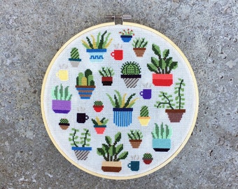 Botany - Modern cross stitch pattern PDF - Instant download