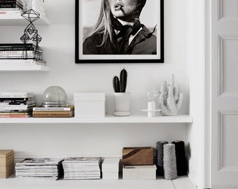 Smoking Bardot | Poster Printable | Brigitte Bardot Digital File | Instant download | Fashion photography | Vintage French Actress Poster