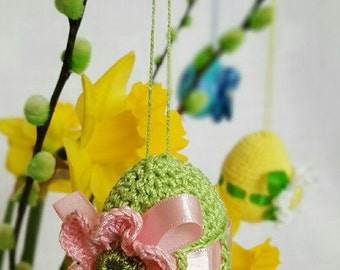 Easter Crochet Egg Easter Ornament Spring Decor Decorative package included