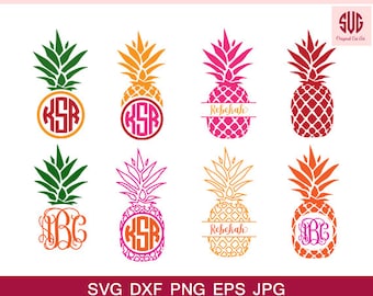Pineapple svg,Pineapple vector graphic, Pineapple cut files, Pineapple monogram frames, svg files,svg