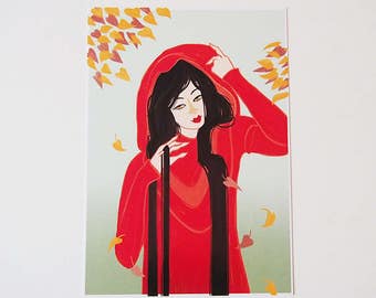 CHAPERON ROUGE - DYF#2 - illustration print - A5
