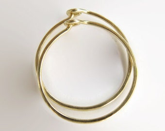 Gold Hoop Earrings, Handmade Earrings, Modern Earrings, Classic Errings, Gold Jewelry, Minimalist Look, Timeless Gold Earrings, Gold Creoles