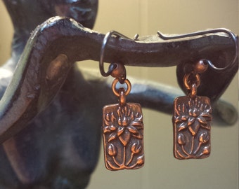 Copper Lilly Petite Dangle Earrings