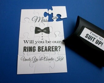 Be our Ring Bearer Card, Be My Groomsman Puzzle card Best Man Invitation card Best Man puzzle card, Ask Groomsman, Best Man Proposal Card