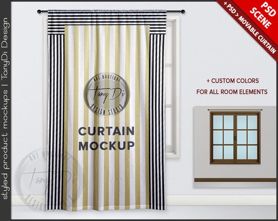 Long Curtain On Window Psd Mockup Area Styled Long Curtain On Window Psd Mockup Area Styled 5084c1 Custom Color Living Room Smart Object Png With Rod