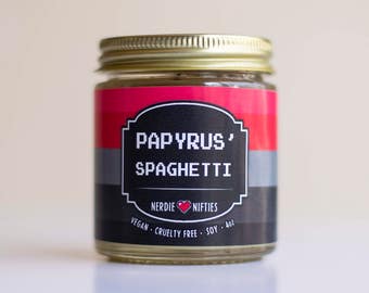 Papyrus' Spaghetti -- Undertale Inspired-- Soy Candle (4 oz.)