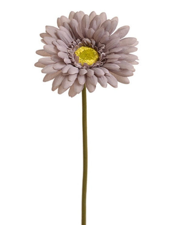 New Gray Artificial Gerbera Daisy Silk Grey Gerbera Grey