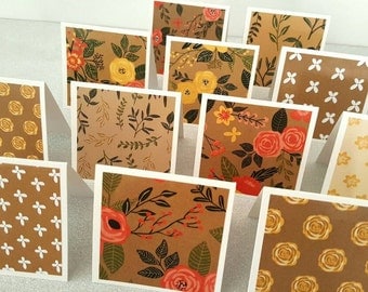 Rustic cards / mini rustic cards / rustic card set of 12 / mini rustic cards / mini cards / mini notecards set of 12