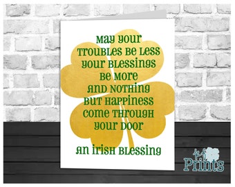 Irish blessing card | Etsy