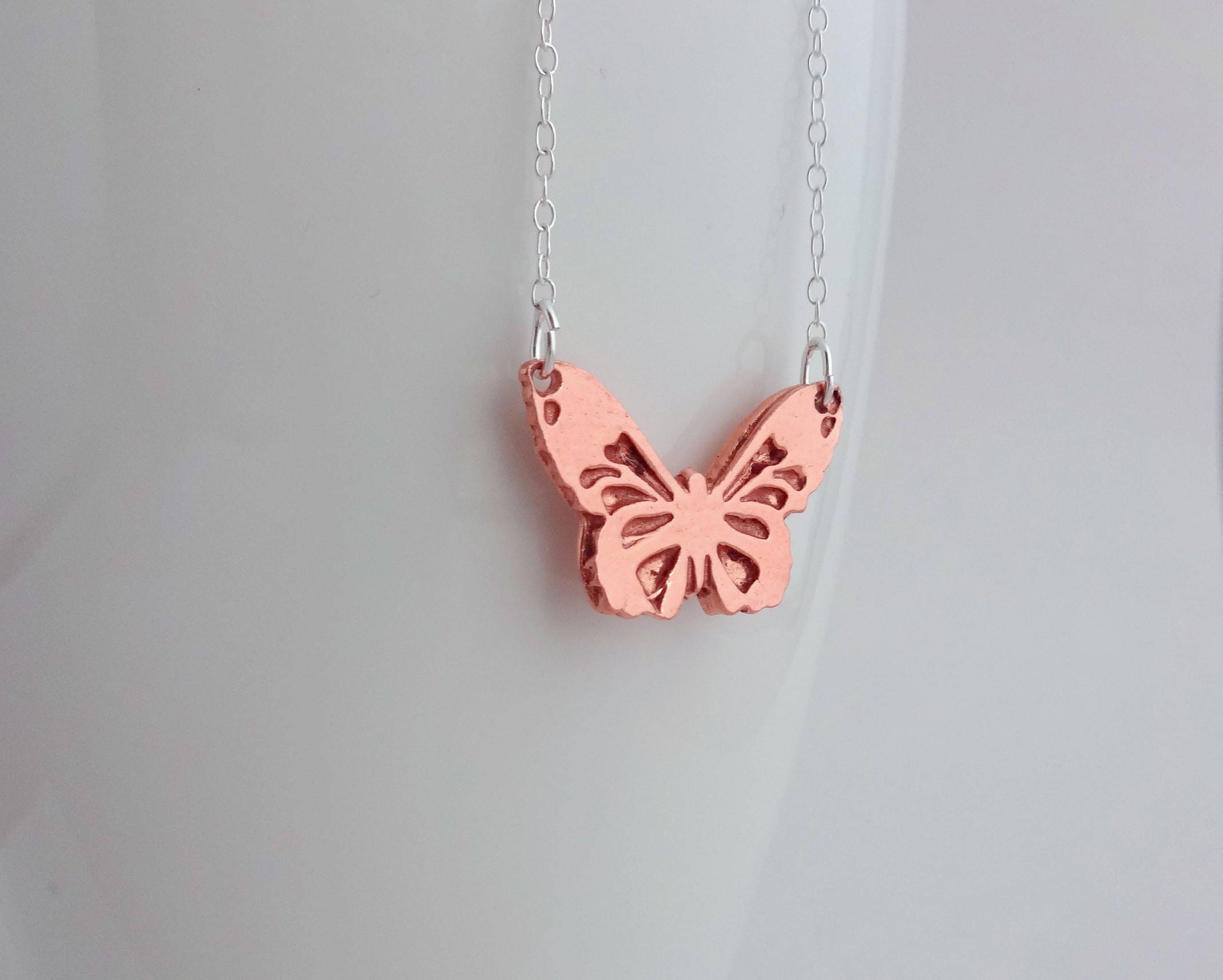 Copper Butterfly Necklace Butterfly Jewellery Unusual