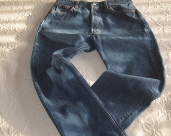 Vintage 80s Levis 501 Denim Jeans 30 x 36 Shrink to Fit