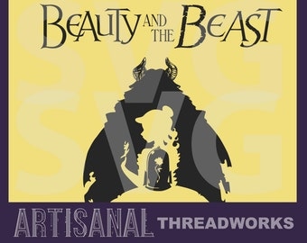 Beauty and the Beast Minimalist Disney SVG files for cutting