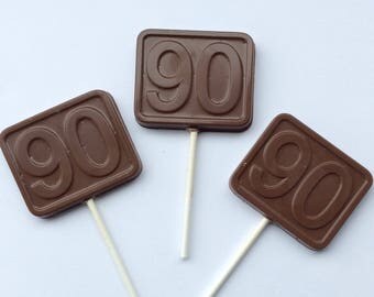 12 90th birthday Chocolate pops