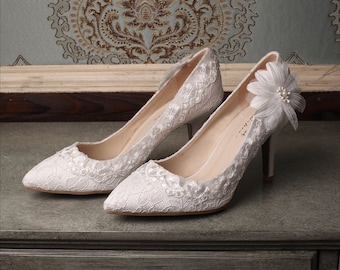 Wedding shoes lace wedding shoes bridal lace wedding shoes wrapped heel pointed toe