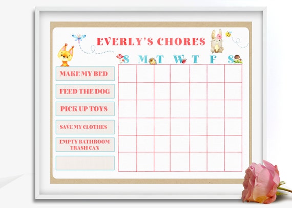 Chore Chart Printable Chore Chart Blank Chore Chart Kids