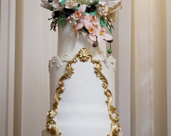 10 Vintage Flourish Scrolls for Cake Frame Decorating