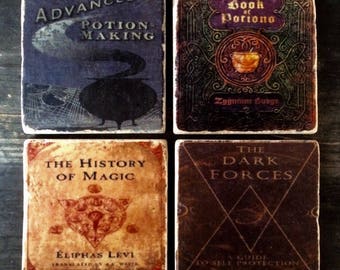 Harry Potter Hogwarts Textbook Coaster or Decor Accent