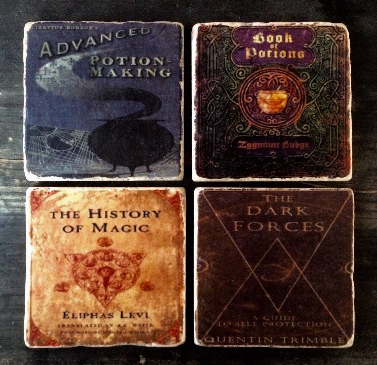 Harry Potter Hogwarts Textbook Coaster or Decor Accent