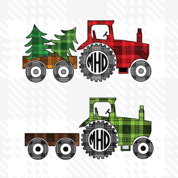 Download Christmas SVGFarm Tractor SVG File Cutting by Dxfstore on Etsy