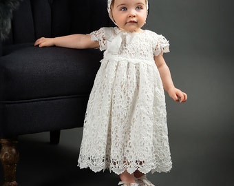 Christening Dress, Lola Lace Baptism Dress