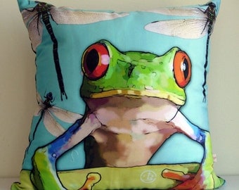 frog cushion cover