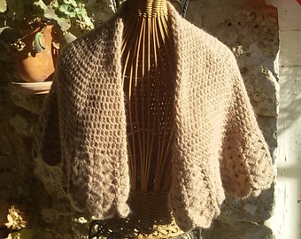 Vintage /Vintage hook crocheted shawl crochet shawl