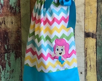Bubble Guppies Dress-Bubble Guppy Pillowcase Dress- Bubble Guppies Birthday Dress Dress-Girls Bubble Guppies Dress