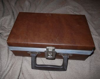 Cassette Box Metal Hardware Vtg Holds 12 Slot Audio Tapes Carrying Case Music - Store Craft Ink Pad Stamping Storage Organization, Too
