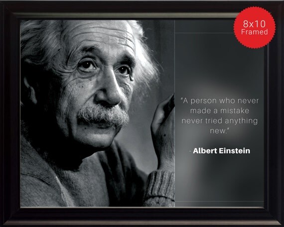 Albert Einstein Photo Picture Poster  or Framed Quote  A