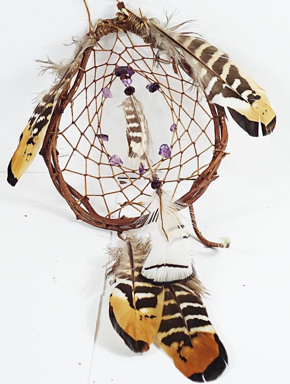 amethyst dream catcher authentic native american dream catcher