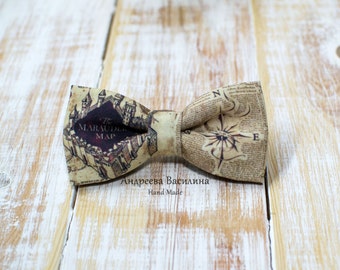 Bow tie the marauders map, Gryffindor, Harry Potter bowtie