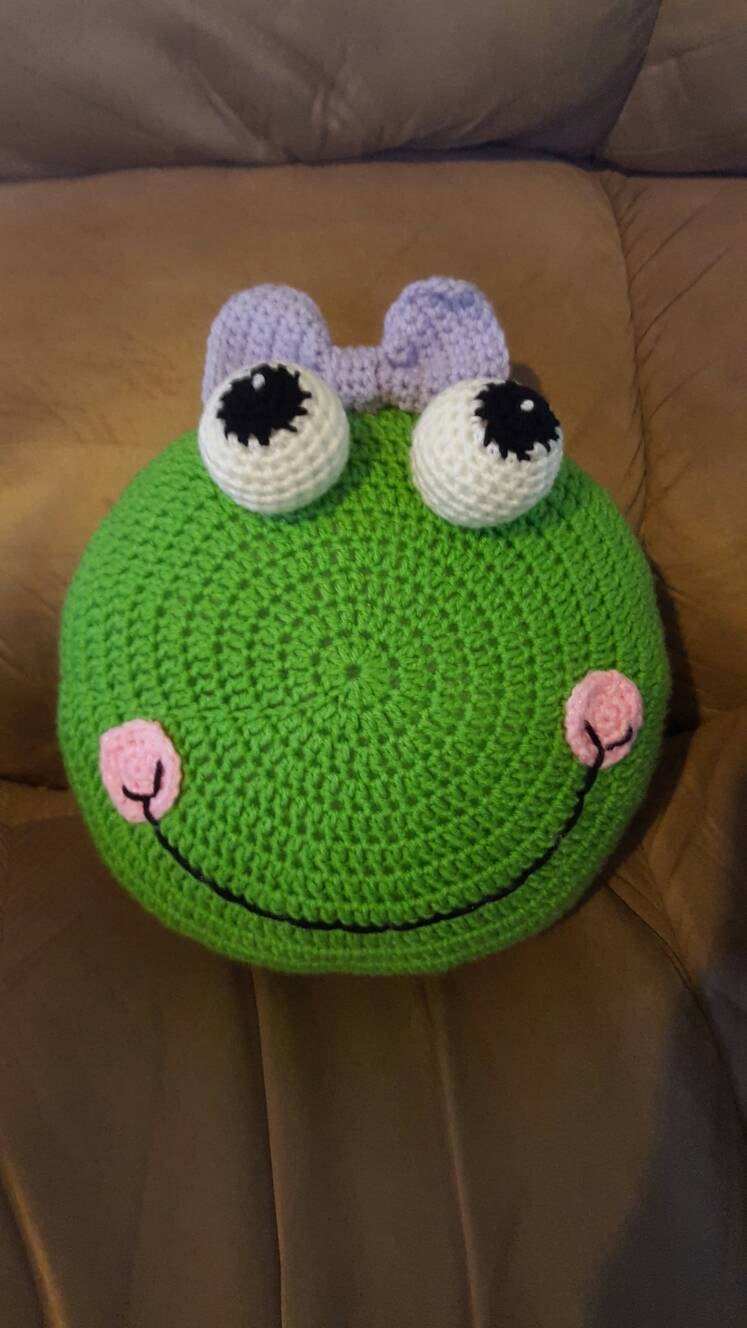 cute frog pillow