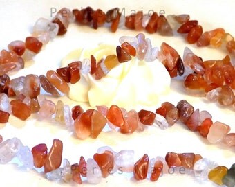 1 x fil chips agate rouge naturelles environ 320 pcs