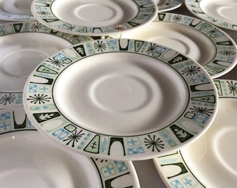 Vintage Mid Century Lot of 10 Taylorstone Cathay Large Saucers