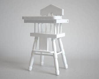 Dollhouse toddler booster seat dolls house infant seat youth chair high chair 1 12th scale miniature