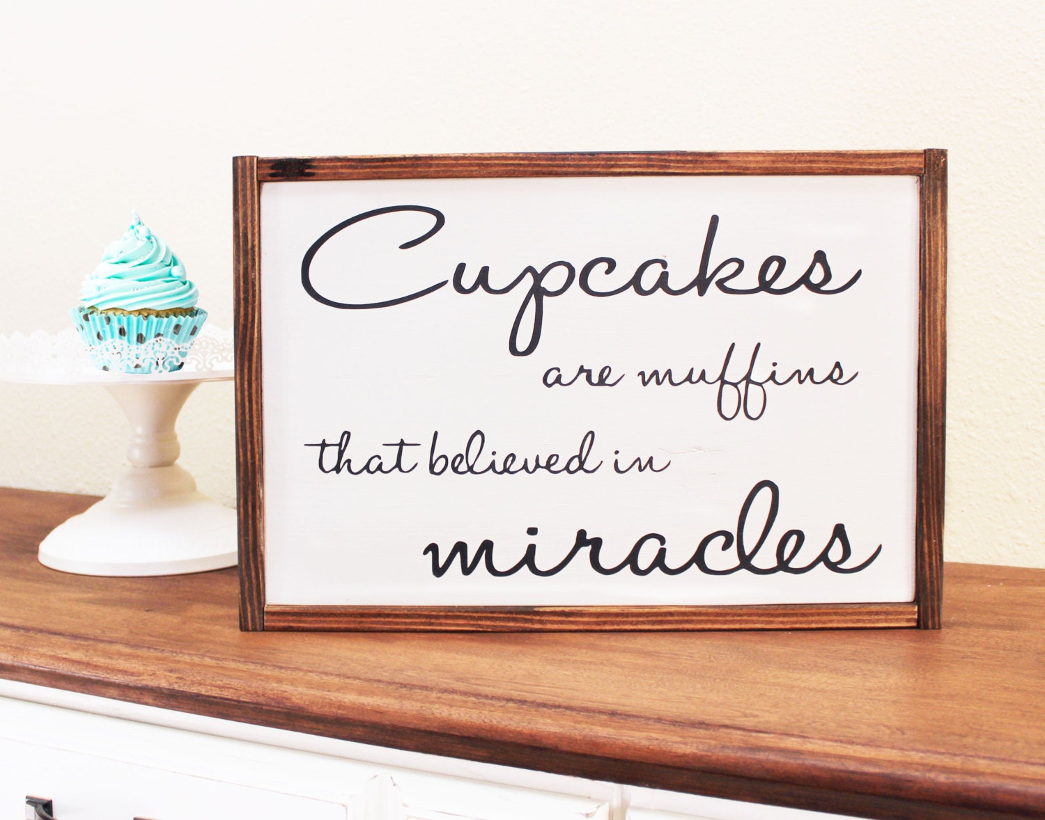 Framed Wooden Sign Kitchen Wood Sign Kitchen Decor Fixer