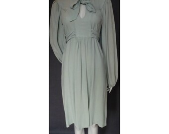 Vintage 1970s/70s Ossie Clark for Radley DRESS Seafoam