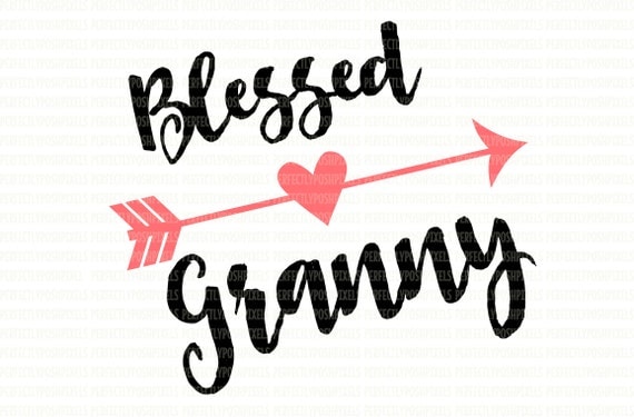 Download Blessed Granny Heart Arrow SVG Clip Art Cut Files Valentine