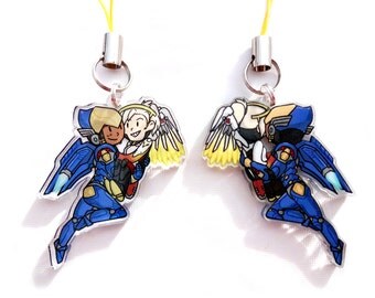 Pharmercy Acrylic Charm - Overwatch - Pharah - Mercy