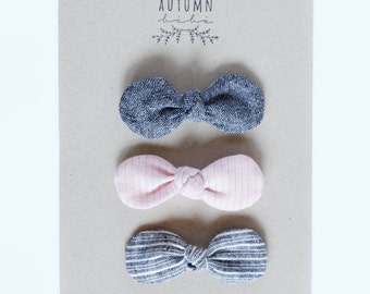 Hair Clips, Hair Bow Set, Thin Baby Headbands, Baby Girl Bow Clip, Headband Simple Set, Little Baby Headband, Nylon Headband Set, Baby Bow