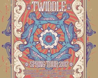 Twiddle - Spring Tour 2017 - 18"x 24" 4 color screenprint