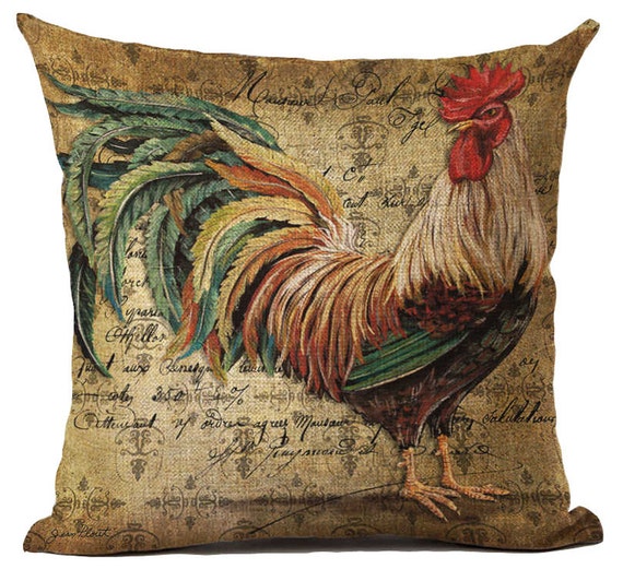 rooster plush pillow